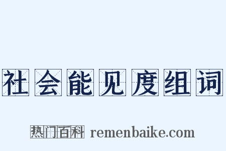 社会能见度组词是什么意思的图片